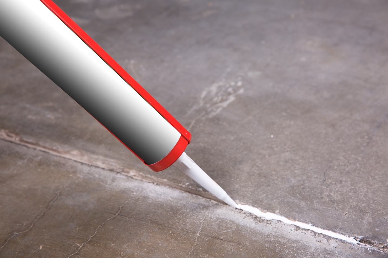 close up of caulk gun